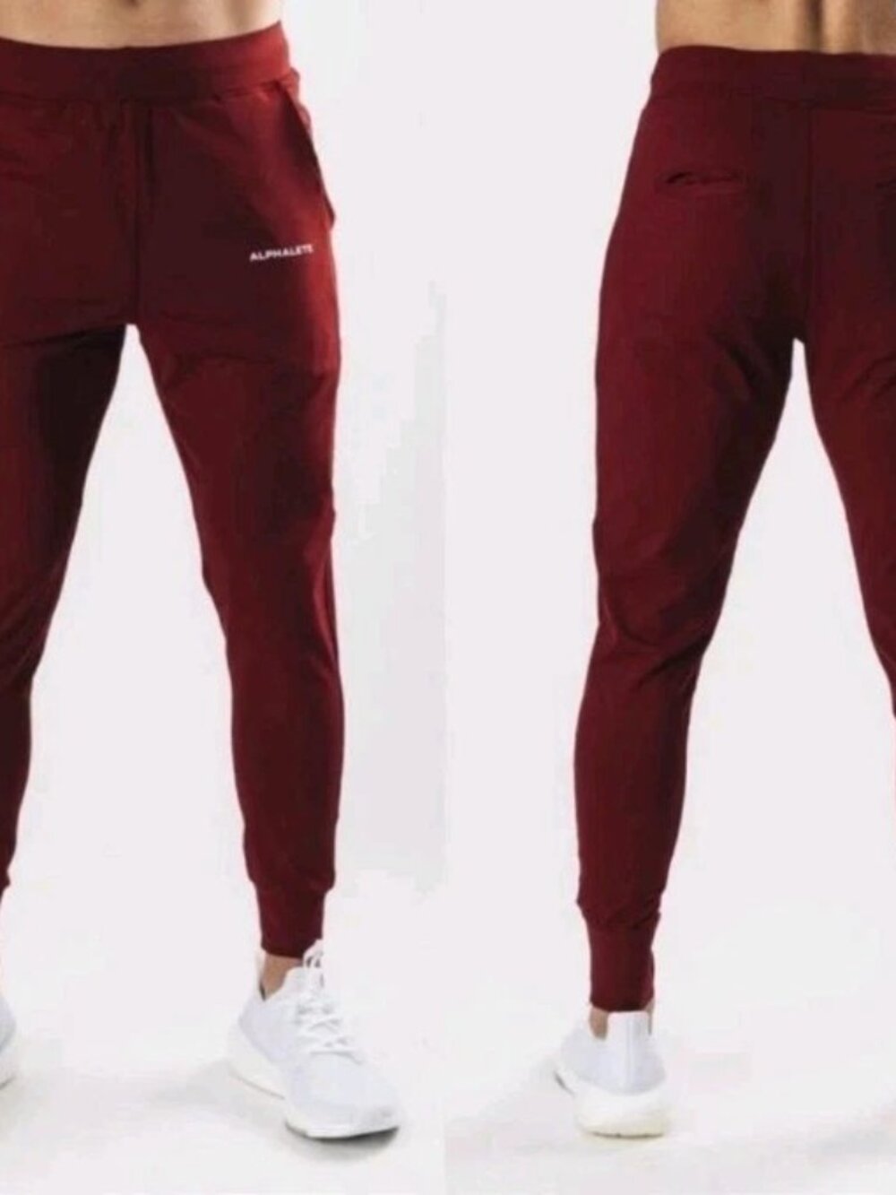 Alphalete Men's Pro Elite Joggers Burgundy Red Size XL